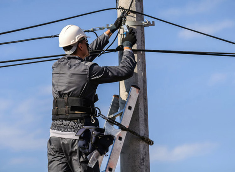 Telephone Engineer At Work