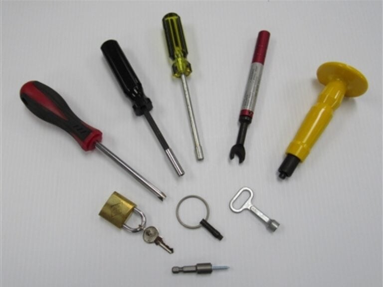 A variety of tools used for cable management.